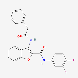 N-(3,4-difluorophenyl)-3-(2-phenylacetamido)benzofuran-2-carboxamide