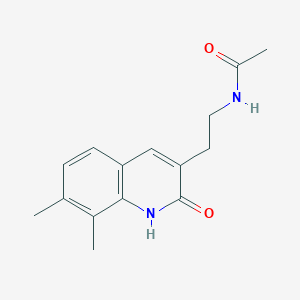 molecular formula C15H18N2O2 B2852708 N-(2-(7,8-dimethyl-2-oxo-1,2-dihydroquinolin-3-yl)ethyl)acetamide CAS No. 851407-87-9