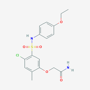 2-{4-Chloro-5-[(4-ethoxyanilino)sulfonyl]-2-methylphenoxy}acetamide