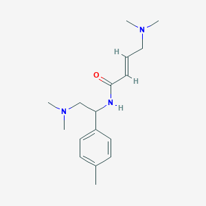 molecular formula C17H27N3O B2852714 (E)-4-(Dimethylamino)-N-[2-(dimethylamino)-1-(4-methylphenyl)ethyl]but-2-enamide CAS No. 2411323-07-2