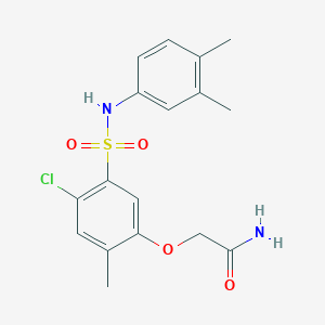 2-{4-Chloro-5-[(3,4-dimethylanilino)sulfonyl]-2-methylphenoxy}acetamide