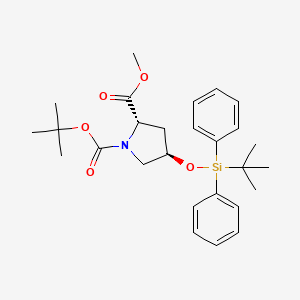 (2S,4R)-1-tert-butyl 2-methyl 4-((tert-butyldiphenylsilyl)oxy)pyrrolidine-1,2-dicarboxylate