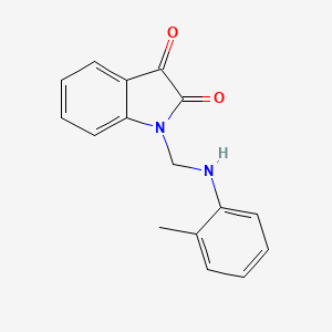 molecular formula C16H14N2O2 B2852732 1-((o-Tolylamino)methyl)indoline-2,3-dione CAS No. 327061-27-8