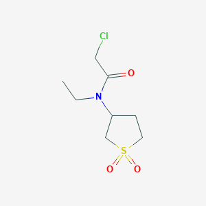 molecular formula C8H14ClNO3S B2852744 2-chloro-N-(1,1-dioxothiolan-3-yl)-N-ethylacetamide CAS No. 554425-47-7