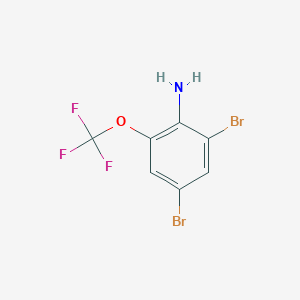 molecular formula C7H4Br2F3NO B2852762 2,4-Dibromo-6-(trifluoromethoxy)aniline CAS No. 886499-87-2
