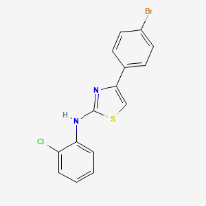 molecular formula C15H10BrClN2S B2852763 4-(4-bromophenyl)-N-(2-chlorophenyl)-1,3-thiazol-2-amine CAS No. 312604-48-1