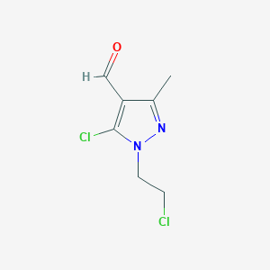 molecular formula C7H8Cl2N2O B2852766 5-Chloro-1-(2-chloroethyl)-3-methylpyrazole-4-carbaldehyde CAS No. 2375260-45-8