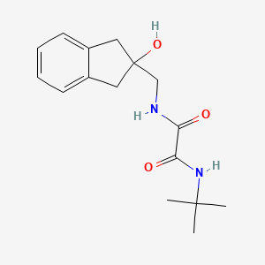 molecular formula C16H22N2O3 B2852768 N1-(tert-butyl)-N2-((2-hydroxy-2,3-dihydro-1H-inden-2-yl)methyl)oxalamide CAS No. 2034528-71-5