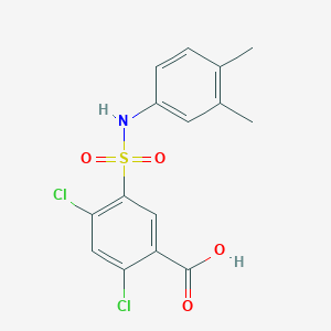 molecular formula C15H13Cl2NO4S B285277 2,4-Dichloro-5-[(3,4-dimethylanilino)sulfonyl]benzoic acid 