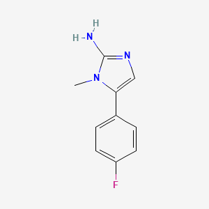 molecular formula C10H10FN3 B2852775 5-(4-氟苯基)-1-甲基-1H-咪唑-2-胺 CAS No. 787586-82-7