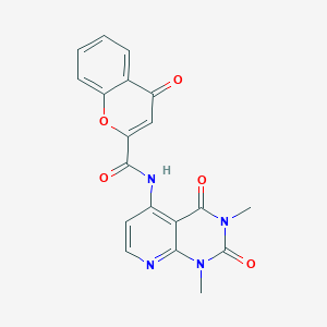 molecular formula C19H14N4O5 B2852783 N-(1,3-dimethyl-2,4-dioxo-1,2,3,4-tetrahydropyrido[2,3-d]pyrimidin-5-yl)-4-oxo-4H-chromene-2-carboxamide CAS No. 941990-87-0