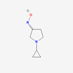 molecular formula C7H12N2O B2852784 N-(1-cyclopropylpyrrolidin-3-ylidene)hydroxylamine CAS No. 1114822-75-1