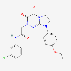 molecular formula C21H20ClN5O4 B2852785 N-(3-chlorophenyl)-2-(8-(4-ethoxyphenyl)-3,4-dioxo-3,4,7,8-tetrahydroimidazo[2,1-c][1,2,4]triazin-2(6H)-yl)acetamide CAS No. 941960-11-8