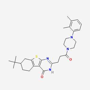 7-(TERT-BUTYL)-2-{3-[4-(2,3-DIMETHYLPHENYL)PIPERAZINO]-3-OXOPROPYL}-5,6,7,8-TETRAHYDRO[1]BENZOTHIENO[2,3-D]PYRIMIDIN-4(3H)-ONE