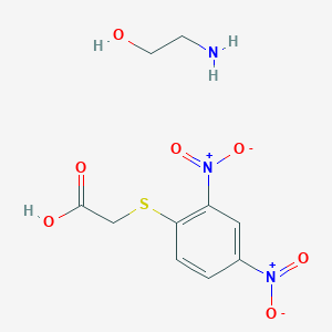 molecular formula C10H13N3O7S B028528 Mono(2-hydroxyethyl)ammonium 2,4-dinitrophenylthioacetate CAS No. 105892-20-4