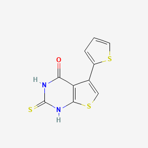 B2852805 2-mercapto-5-thien-2-ylthieno[2,3-d]pyrimidin-4(3H)-one CAS No. 372494-00-3
