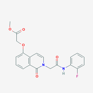 molecular formula C20H17FN2O5 B2852807 2-[2-[2-(2-氟苯胺基)-2-氧代乙基]-1-氧代异喹啉-5-基]氧基乙酸甲酯 CAS No. 868224-99-1
