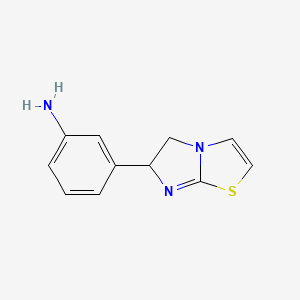 B2852808 3-(5,6-Dihydroimidazo[2,1-b]thiazol-6-yl)aniline CAS No. 81934-12-5