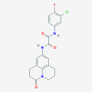 N'-(3-chloro-4-fluorophenyl)-N-{2-oxo-1-azatricyclo[7.3.1.0^{5,13}]trideca-5,7,9(13)-trien-7-yl}ethanediamide