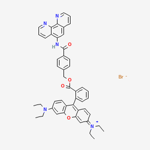 molecular formula C48H44BrN5O4 B2852812 罗丹明 B-[(1,10-菲咯啉-5-基)-氨基羰基]苄酯 (RPA) CAS No. 408356-71-8