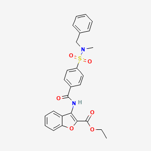 molecular formula C26H24N2O6S B2852815 ethyl 3-(4-(N-benzyl-N-methylsulfamoyl)benzamido)benzofuran-2-carboxylate CAS No. 500149-78-0