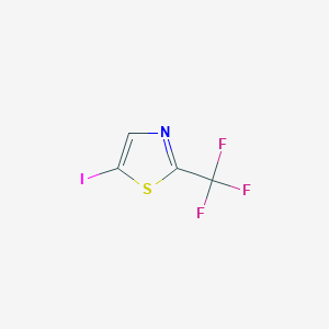 molecular formula C4HF3INS B2852822 5-Iodo-2-(trifluoromethyl)thiazole CAS No. 2138198-49-7