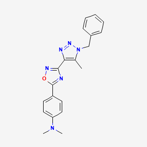 B2852823 {4-[3-(1-benzyl-5-methyl-1H-1,2,3-triazol-4-yl)-1,2,4-oxadiazol-5-yl]phenyl}dimethylamine CAS No. 1251683-70-1
