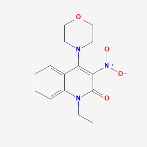 molecular formula C15H17N3O4 B2852844 1-乙基-4-吗啉-4-基-3-硝基喹啉-2-酮 CAS No. 433314-75-1