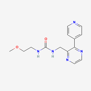 molecular formula C14H17N5O2 B2852865 3-(2-Methoxyethyl)-1-{[3-(pyridin-4-yl)pyrazin-2-yl]methyl}urea CAS No. 2097889-21-7