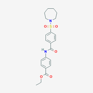 Ethyl 4-[4-(azepane-1-sulfonyl)benzamido]benzoate