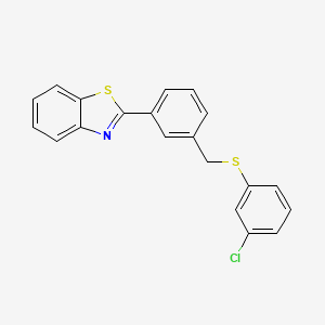 2-(3-{[(3-Chlorophenyl)sulfanyl]methyl}phenyl)-1,3-benzothiazole