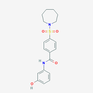 4-(1-azepanylsulfonyl)-N-(3-hydroxyphenyl)benzamide