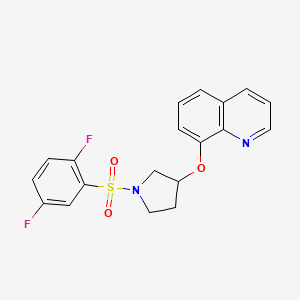 B2852897 8-((1-((2,5-Difluorophenyl)sulfonyl)pyrrolidin-3-yl)oxy)quinoline CAS No. 2034431-92-8
