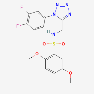 B2852899 N-((1-(3,4-difluorophenyl)-1H-tetrazol-5-yl)methyl)-2,5-dimethoxybenzenesulfonamide CAS No. 921084-14-2