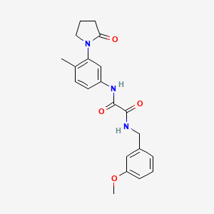 B2852904 N1-(3-methoxybenzyl)-N2-(4-methyl-3-(2-oxopyrrolidin-1-yl)phenyl)oxalamide CAS No. 941890-62-6