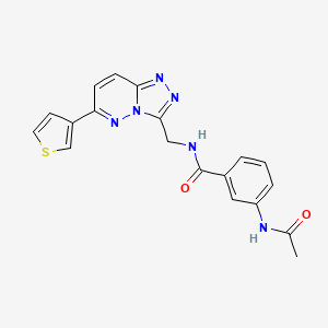 B2852906 3-acetamido-N-((6-(thiophen-3-yl)-[1,2,4]triazolo[4,3-b]pyridazin-3-yl)methyl)benzamide CAS No. 1903765-41-2