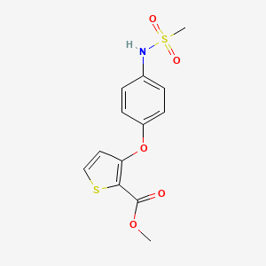 B2852914 Methyl 3-{4-[(methylsulfonyl)amino]phenoxy}-2-thiophenecarboxylate CAS No. 900015-18-1
