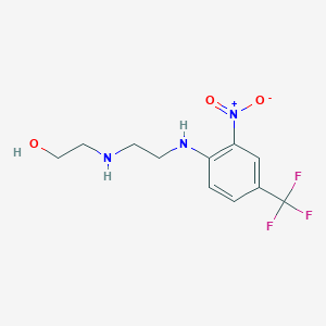 B2852919 2-[(2-{[2-Nitro-4-(trifluoromethyl)phenyl]amino}ethyl)amino]ethanol CAS No. 303139-99-3
