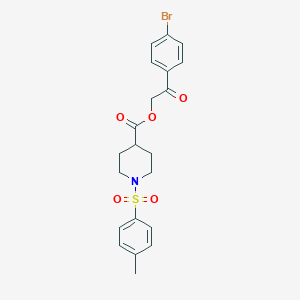 2-(4-Bromophenyl)-2-oxoethyl 1-[(4-methylphenyl)sulfonyl]-4-piperidinecarboxylate