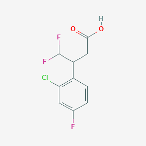 3-(2-Chloro-4-fluorophenyl)-4,4-difluorobutanoic acid