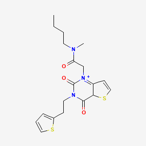 molecular formula C19H23N3O3S2 B2852939 N-butyl-2-{2,4-dioxo-3-[2-(thiophen-2-yl)ethyl]-1H,2H,3H,4H-thieno[3,2-d]pyrimidin-1-yl}-N-methylacetamide CAS No. 1260996-25-5