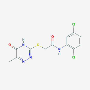 molecular formula C12H10Cl2N4O2S B2852960 N-(2,5-dichlorophenyl)-2-[(6-methyl-5-oxo-2,5-dihydro-1,2,4-triazin-3-yl)sulfanyl]acetamide CAS No. 721898-67-5