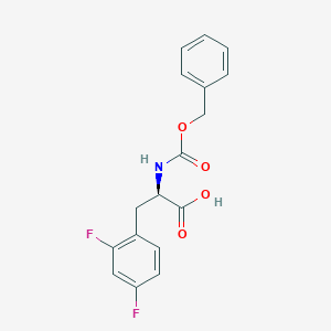 molecular formula C17H15F2NO4 B2852961 (R)-2-(((Benzyloxy)carbonyl)amino)-3-(2,4-difluorophenyl)propanoic acid CAS No. 1270296-27-9