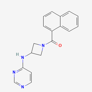 B2852966 N-[1-(naphthalene-1-carbonyl)azetidin-3-yl]pyrimidin-4-amine CAS No. 2097918-14-2