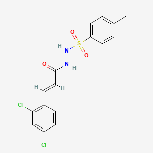 molecular formula C16H14Cl2N2O3S B2852967 (2E)-3-(2,4-二氯苯基)-N'-(4-甲基苯磺酰基)丙-2-烯酰肼 CAS No. 478041-75-7
