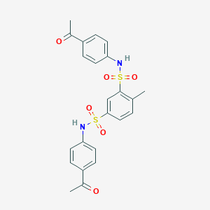 N~1~,N~3~-bis(4-acetylphenyl)-4-methyl-1,3-benzenedisulfonamide