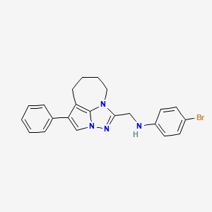 4-bromo-N-((1-phenyl-5,6,7,8-tetrahydro-2a,3,4a-triazacyclopenta[cd]azulen-4-yl)methyl)aniline