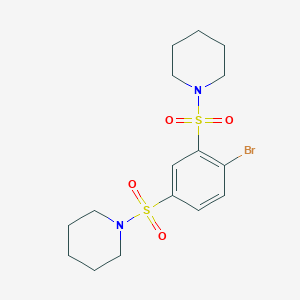 1-(4-Bromo-3-piperidin-1-ylsulfonylphenyl)sulfonylpiperidine