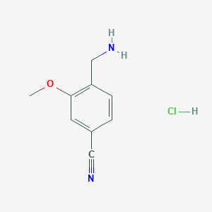 4-(Aminomethyl)-3-methoxybenzonitrile;hydrochloride