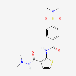 N-[3-(dimethylaminocarbamoyl)thiophen-2-yl]-4-(dimethylsulfamoyl)benzamide